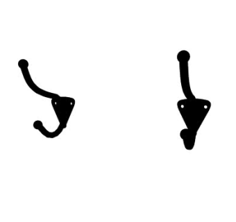 黑色金属衣钩SU模型下载_sketchup草图大师SKP模型