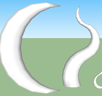 钩子和新月草图SU模型下载_sketchup草图大师SKP模型