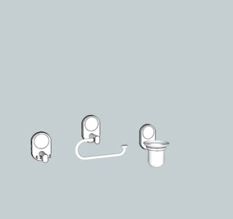 贴墙式家用挂钩SU模型下载_sketchup草图大师SKP模型