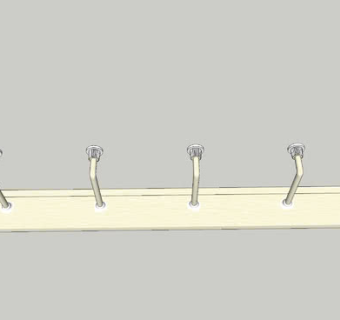 进门挂衣钩SU模型下载_sketchup草图大师SKP模型