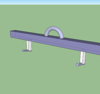 双吊钩设计SU模型下载_sketchup草图大师SKP模型