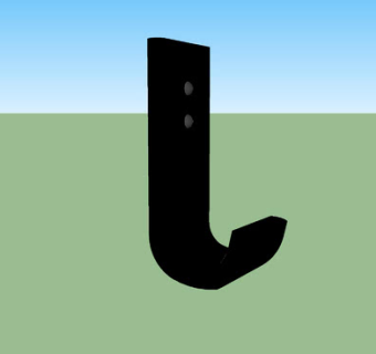 黑色外套单钩SU模型下载_sketchup草图大师SKP模型