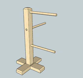卧房站立衣架SU模型下载_sketchup草图大师SKP模型