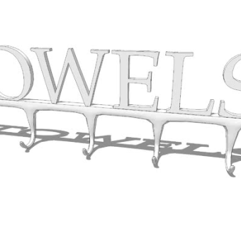 大毛巾排钩SU模型下载_sketchup草图大师SKP模型