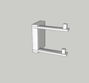 双旋转衣钩SU模型下载_sketchup草图大师SKP模型