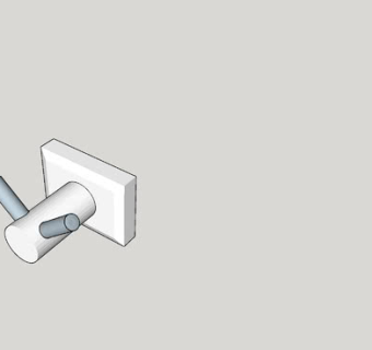 铜制衣钩子SU模型下载_sketchup草图大师SKP模型