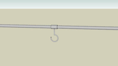 老式承重杆挂钩SU模型下载_sketchup草图大师SKP模型