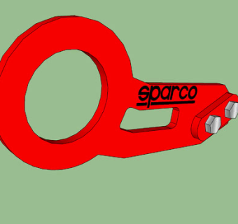 红色金属拖钩SU模型下载_sketchup草图大师SKP模型