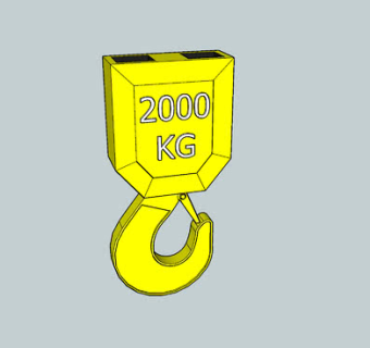 2000公斤吊钩SU模型下载_sketchup草图大师SKP模型