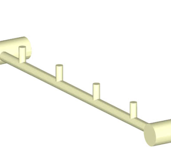 不锈钢浴袍钩SU模型下载_sketchup草图大师SKP模型
