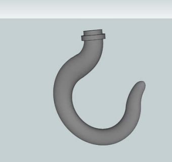 金属钩子SU模型下载_sketchup草图大师SKP模型