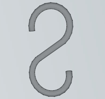 S形挂钩SU模型下载_sketchup草图大师SKP模型