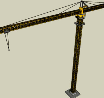 塔式起重机吊钩设备SU模型下载_sketchup草图大师SKP模型