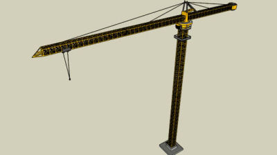 塔式起重机吊钩设备SU模型下载_sketchup草图大师SKP模型