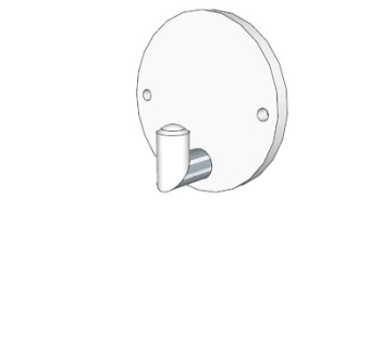 壁式圆座毛巾钩SU模型下载_sketchup草图大师SKP模型