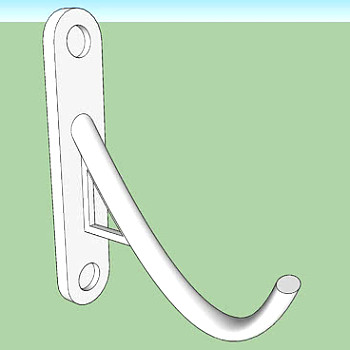 现代金属墙钩SU模型下载_sketchup草图大师SKP模型