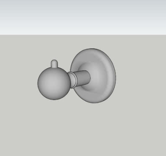 客厅壁式挂钩SU模型下载_sketchup草图大师SKP模型