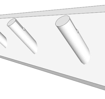 现代壁式排钩SU模型SU模型下载_sketchup草图大师SKP模型