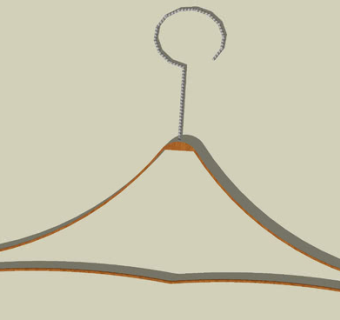 家用木制挂衣架SU模型下载_sketchup草图大师SKP模型