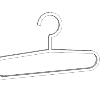 简易挂衣架SU模型下载_sketchup草图大师SKP模型