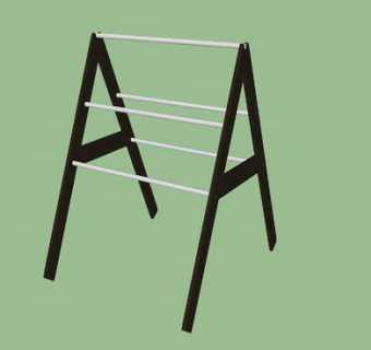 A字型挂衣架SU模型下载_sketchup草图大师SKP模型