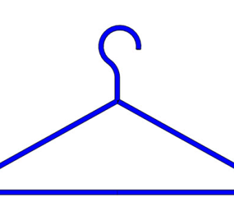 蓝色三角衣架SU模型下载_sketchup草图大师SKP模型