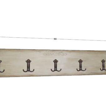 乡村风格壁式衣挂SU模型下载_sketchup草图大师SKP模型