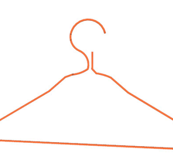 不对称的橙色衣架SU模型下载_sketchup草图大师SKP模型