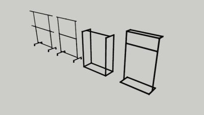 多款衣物衣架SU模型下载_sketchup草图大师SKP模型