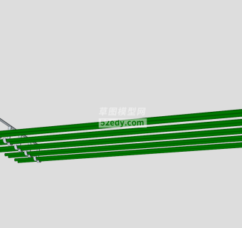 竹制挂衣架SU模型下载_sketchup草图大师SKP模型