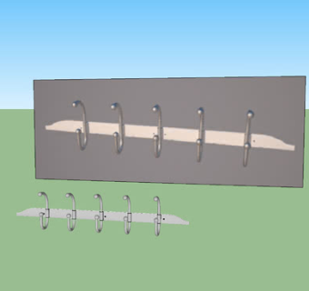 现代衣物挂钩SU模型下载_sketchup草图大师SKP模型