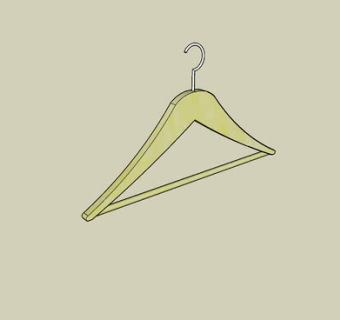 木制衣架SU模型下载_sketchup草图大师SKP模型