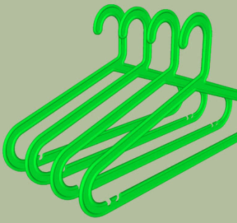 绿色挂衣架SU模型下载_sketchup草图大师SKP模型