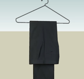 衣架上的西裤SU模型下载_sketchup草图大师SKP模型