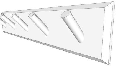 壁挂式挂衣架SU模型下载_sketchup草图大师SKP模型