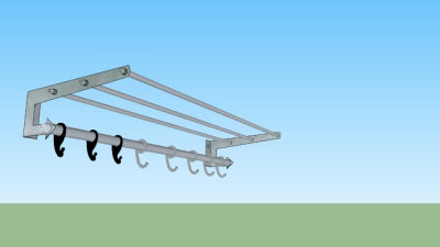 浴室置物挂架SU模型下载_sketchup草图大师SKP模型
