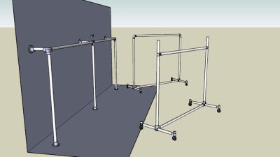 室内衣架SU模型下载_sketchup草图大师SKP模型