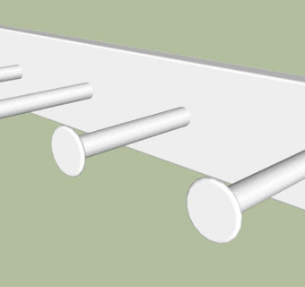 壁式白色挂架SU模型下载_sketchup草图大师SKP模型