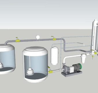 超滤滤水设备SU模型下载_sketchup草图大师SKP模型