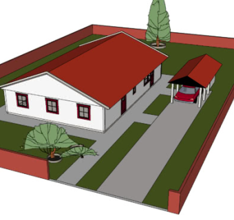现代棚屋别墅建筑SU模型下载_sketchup草图大师SKP模型