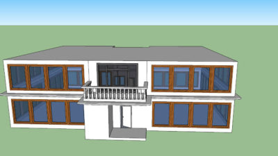 现代简约采光别墅SU模型下载_sketchup草图大师SKP模型