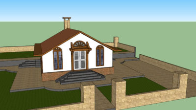 欧式棚屋别墅建筑SU模型下载_sketchup草图大师SKP模型