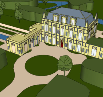 郊区花园别墅SU模型下载_sketchup草图大师SKP模型