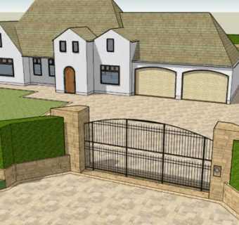 现代田园风格别墅SU模型下载_sketchup草图大师SKP模型