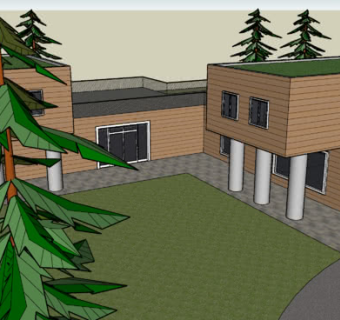 美式别墅建筑SU模型下载_sketchup草图大师SKP模型