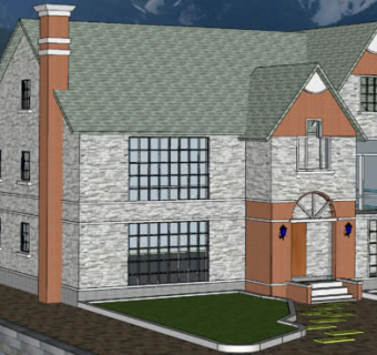 棚屋房屋现代别墅SU模型下载_sketchup草图大师SKP模型