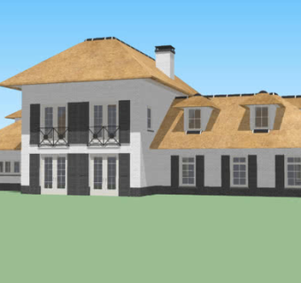 荷兰风格别墅建筑SU模型下载_sketchup草图大师SKP模型