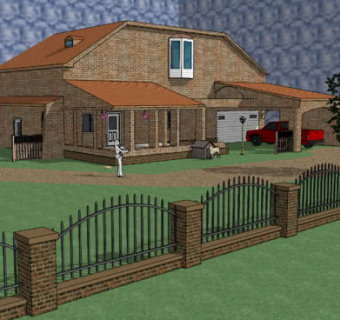 美式乡村别墅SU模型下载_sketchup草图大师SKP模型