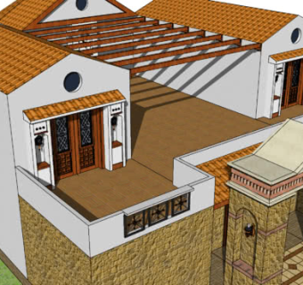 欧式古堡风格别墅SU模型下载_sketchup草图大师SKP模型