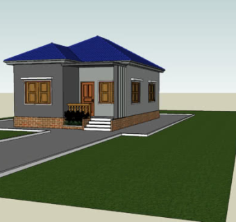 小型简欧别墅SU模型下载_sketchup草图大师SKP模型